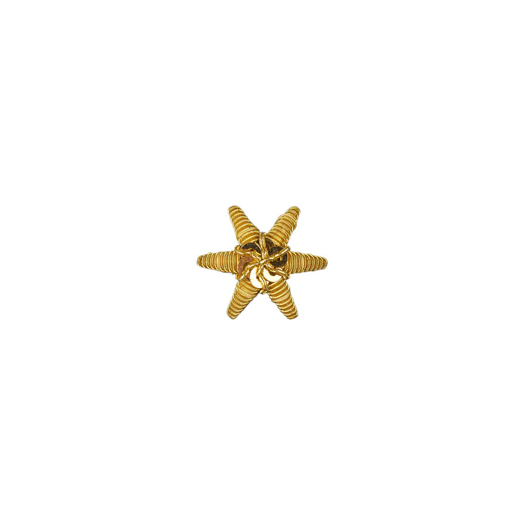 Rosette a forma di stella ricamate