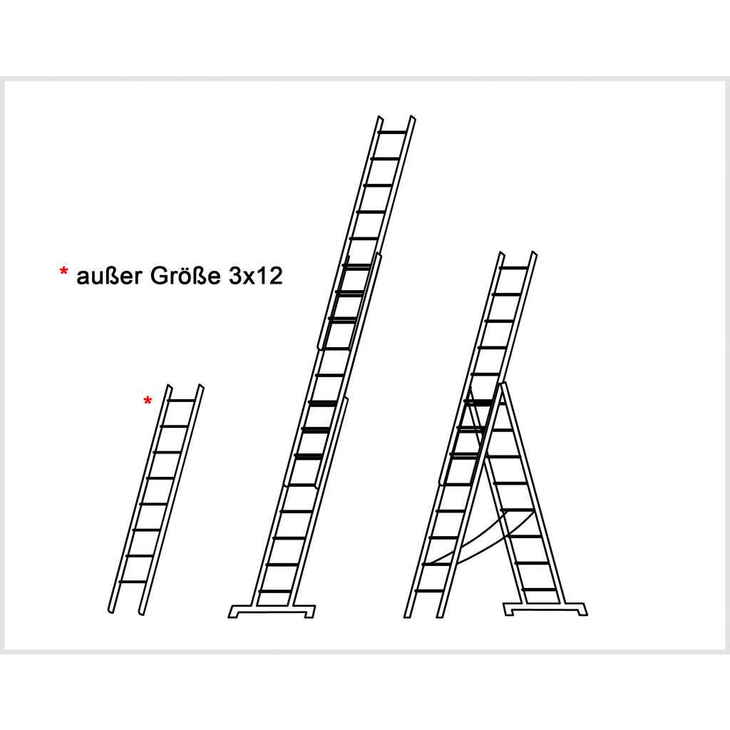 Mehrzweckleiter ALU-PRO 3-teilig 70247
