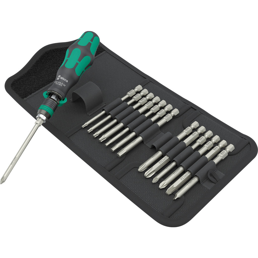 Ratchet screwdriver set 1 Kraftform Kompakt 838 RA-R M / 15 pieces