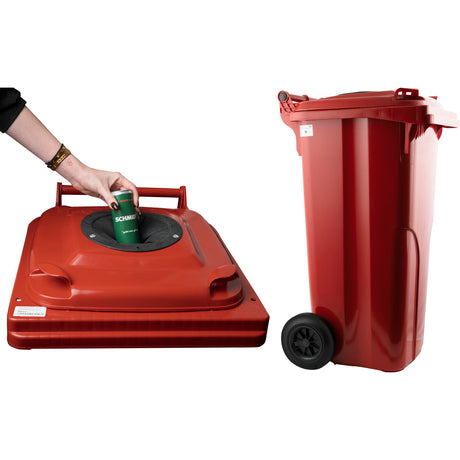 Pfandflaschensammelbehälter rot / 2-Rad Container (F)