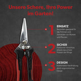 Siwitec Gartenschere mit gerader Klinge SG-12