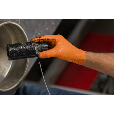 Guanti monouso in nitrile X-Grip arancioni