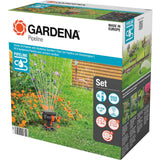 Pipeline starter set with oscillating sprinkler