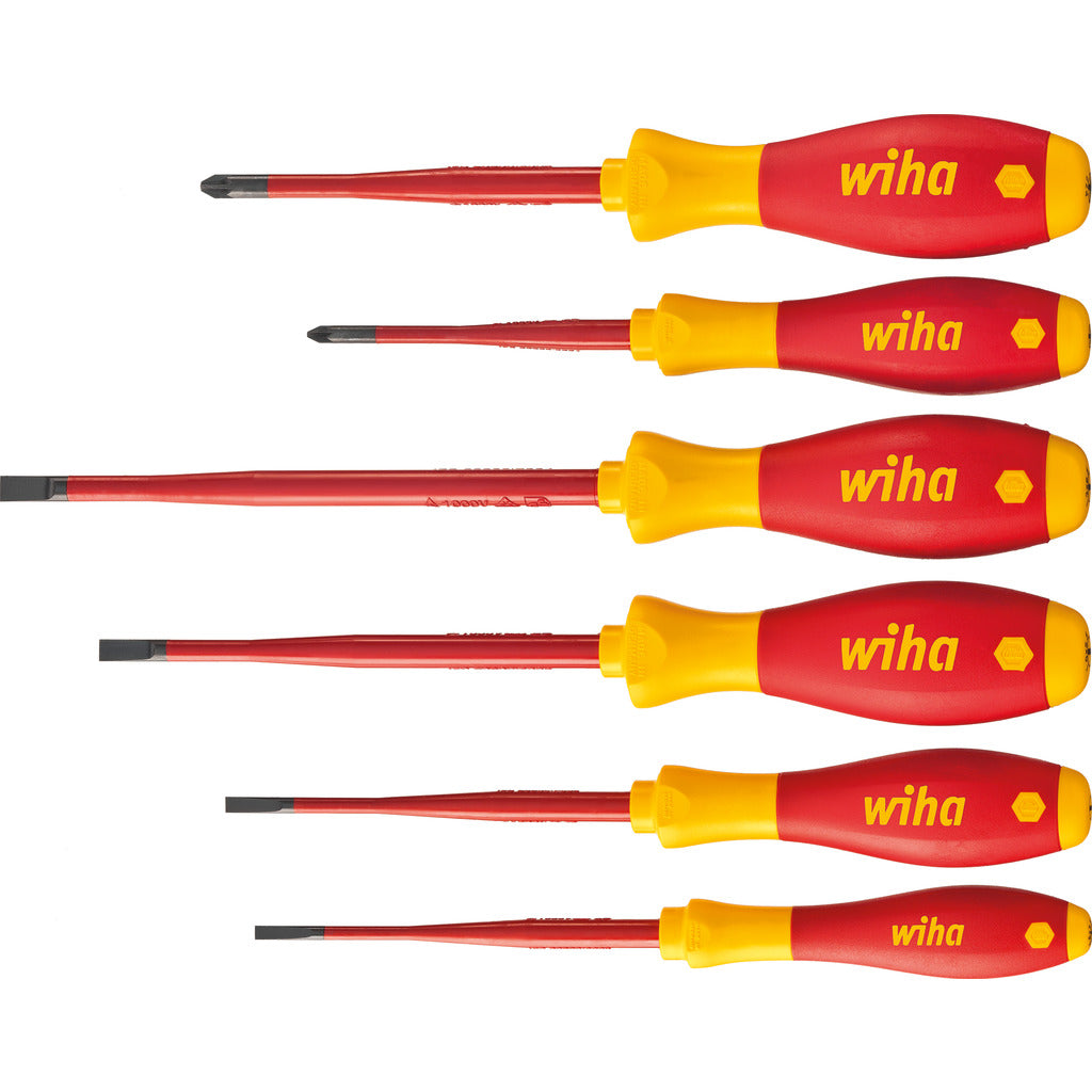 Schraubendreher Set Soft Finish electric slimFix Schlitz/Pozidrive 6tlg