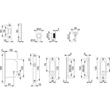 Set maniglia porta scorrevole 3 4930