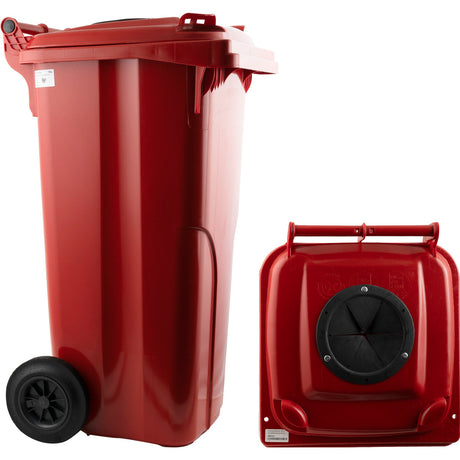 Pfandflaschensammelbehälter rot / 2-Rad Container (F)
