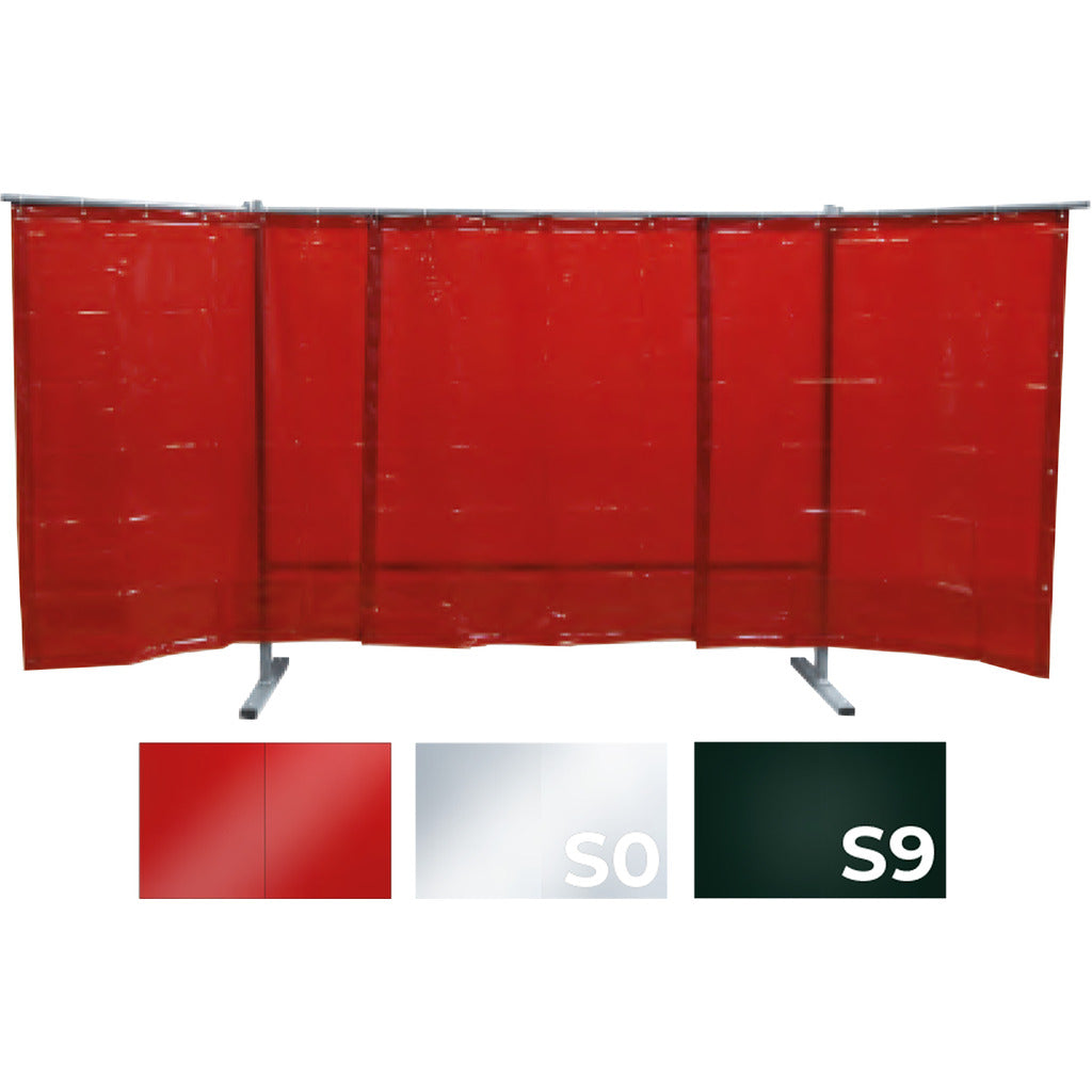 KEMPER Schweißerschutzwand mit Folienvorhang / 3-teilig