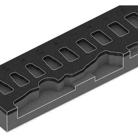 8000 A Set di cricchetti Zyklop da 1/4" 1 9720 / 37 pezzi / con inserto in schiuma