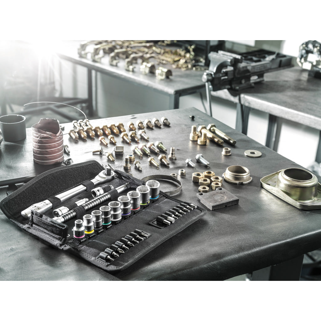 Zyklop Metal-Knarrensatz 8100 SB 11 / 29-teilig / Umschalthebel, 3/8", zöllig