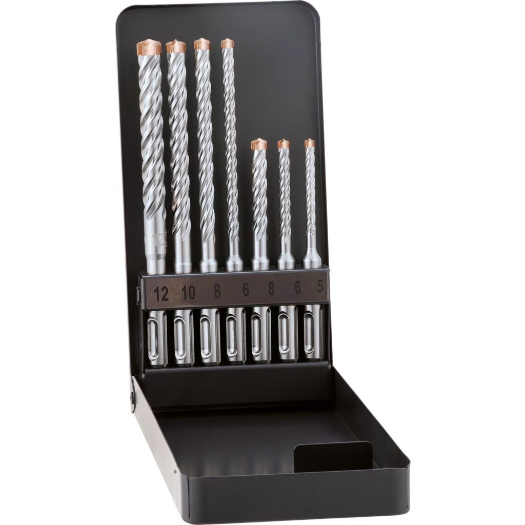 SDS-plus hammer drill bit set "FORCE X" KM 7 / 7-piece