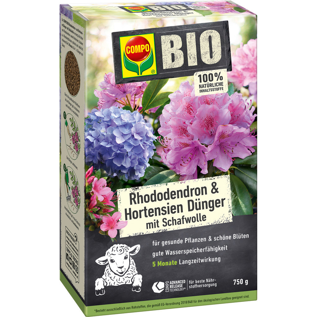 Compo Rhododendron- und Hortensien Dünger mit Schafwolle