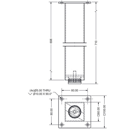 Base per tavolo Quadra