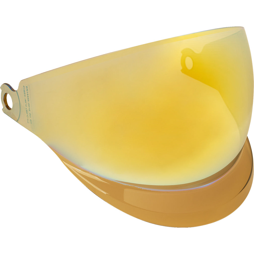 Gold-plated face shield for HEROS fire helmets