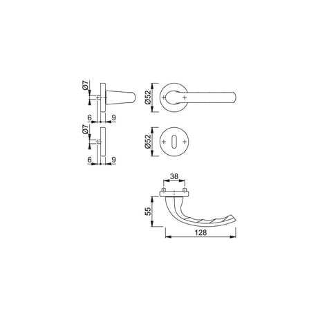 Set maniglie per porte modello Tokyo