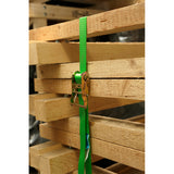 Ratchet lashing strap green / 1-piece