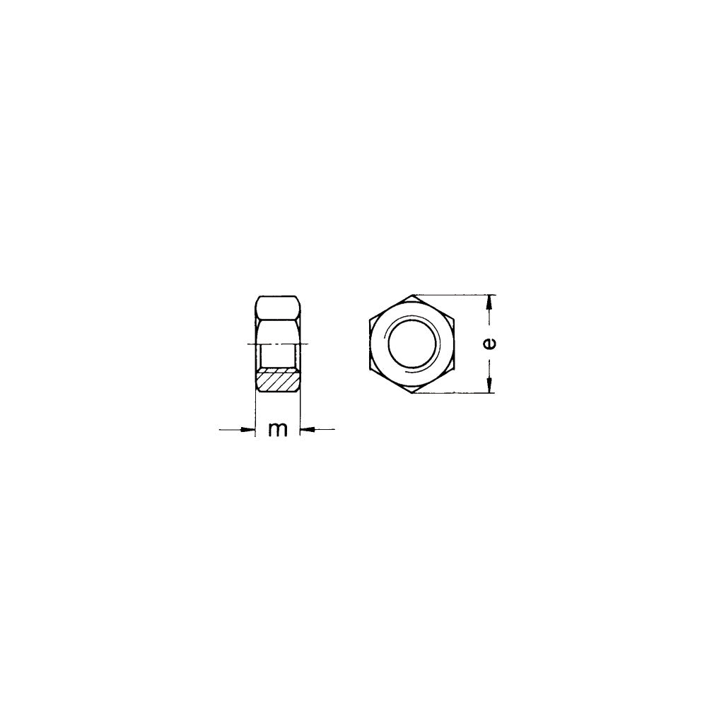 DIN934 ISO 4032 hexagon nut 8 galvanized