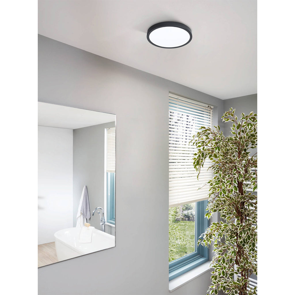 Eglo LED ceiling light Fueva 5 / black, round