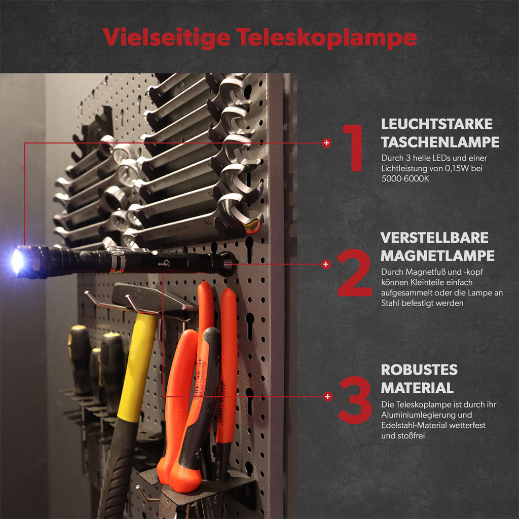 Siwitec Teleskop LED Taschenlampe