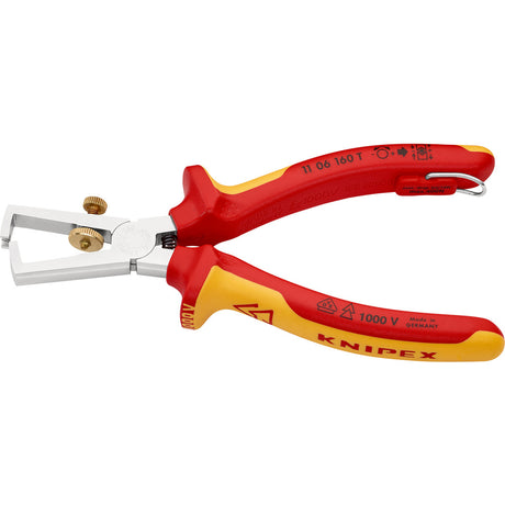Pinza spelafili Knipex VDE con molla di apertura, universale