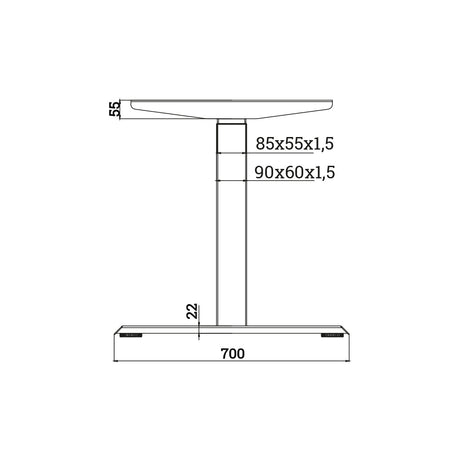 Telaio per tavolo E-MORE 2M2S