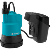 Gardena Akku-Klarwasser-Tauchpumpe 2000/2 18V P4A / Ready-To-Use Set