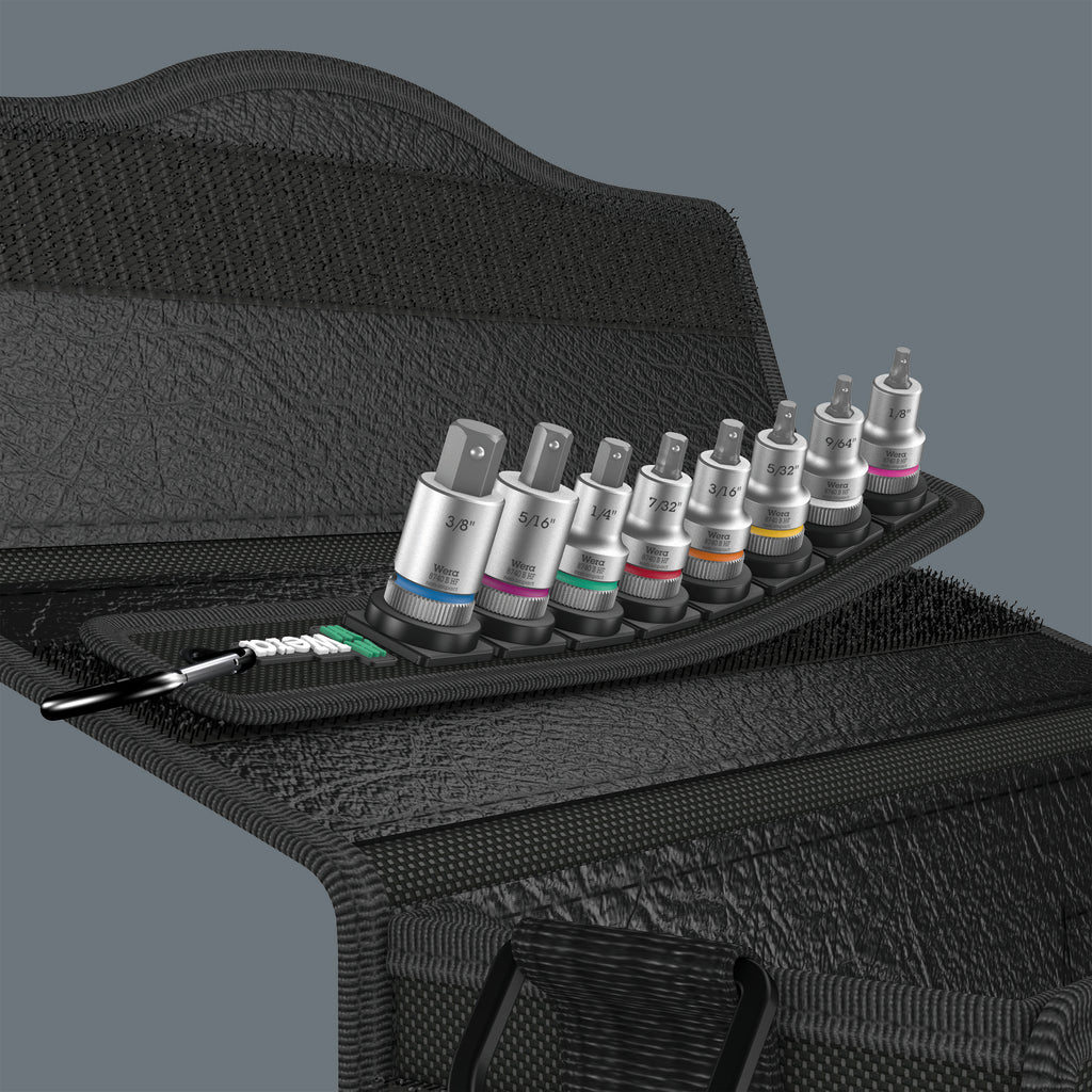 Zyklop Bitnuss-Satz Innensechskant Belt B 2 / 8-teilig / Haltefunktion, 3/8", metrisch