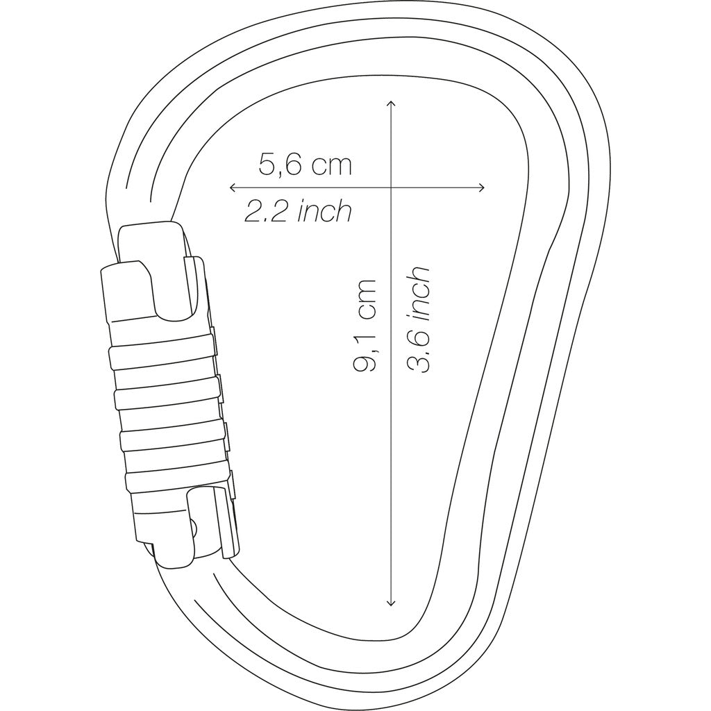 Aluminum carabiner HMS WILLIAM TRIACT-LOOK
