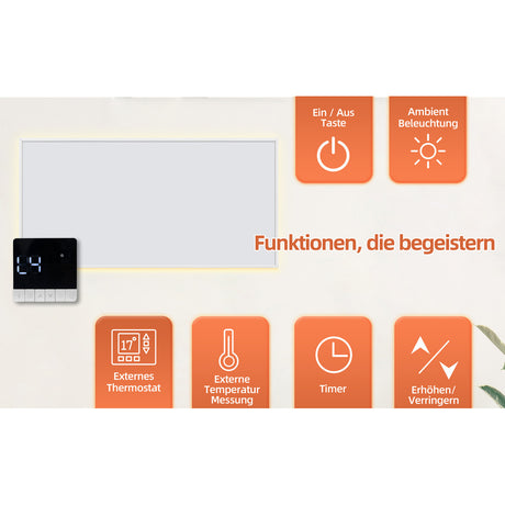 SHX Premium Infrarot-Heizpaneel mit WIFI