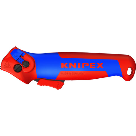Coltello spelafili Knipex con pattino scorrevole e funzione a cricchetto