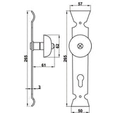 Button long shield model Tyrol