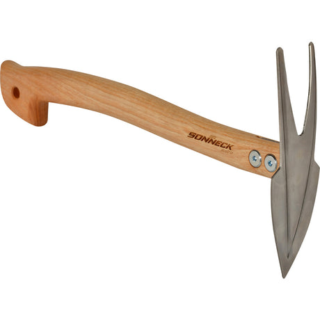 Raised bed hoe / with hardwood handle