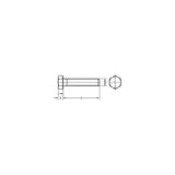 ISO4017 hexagon screws without shank 8.8 galvanized