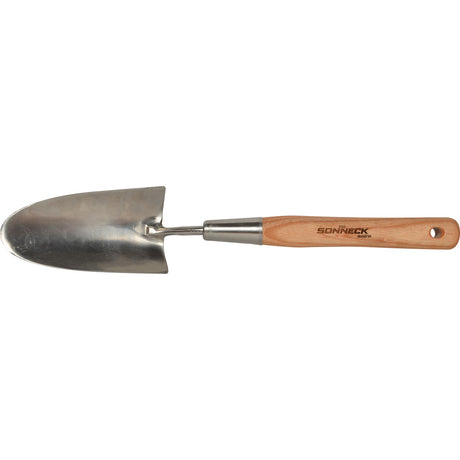 Raised bed flower trowel / with hardwood handle