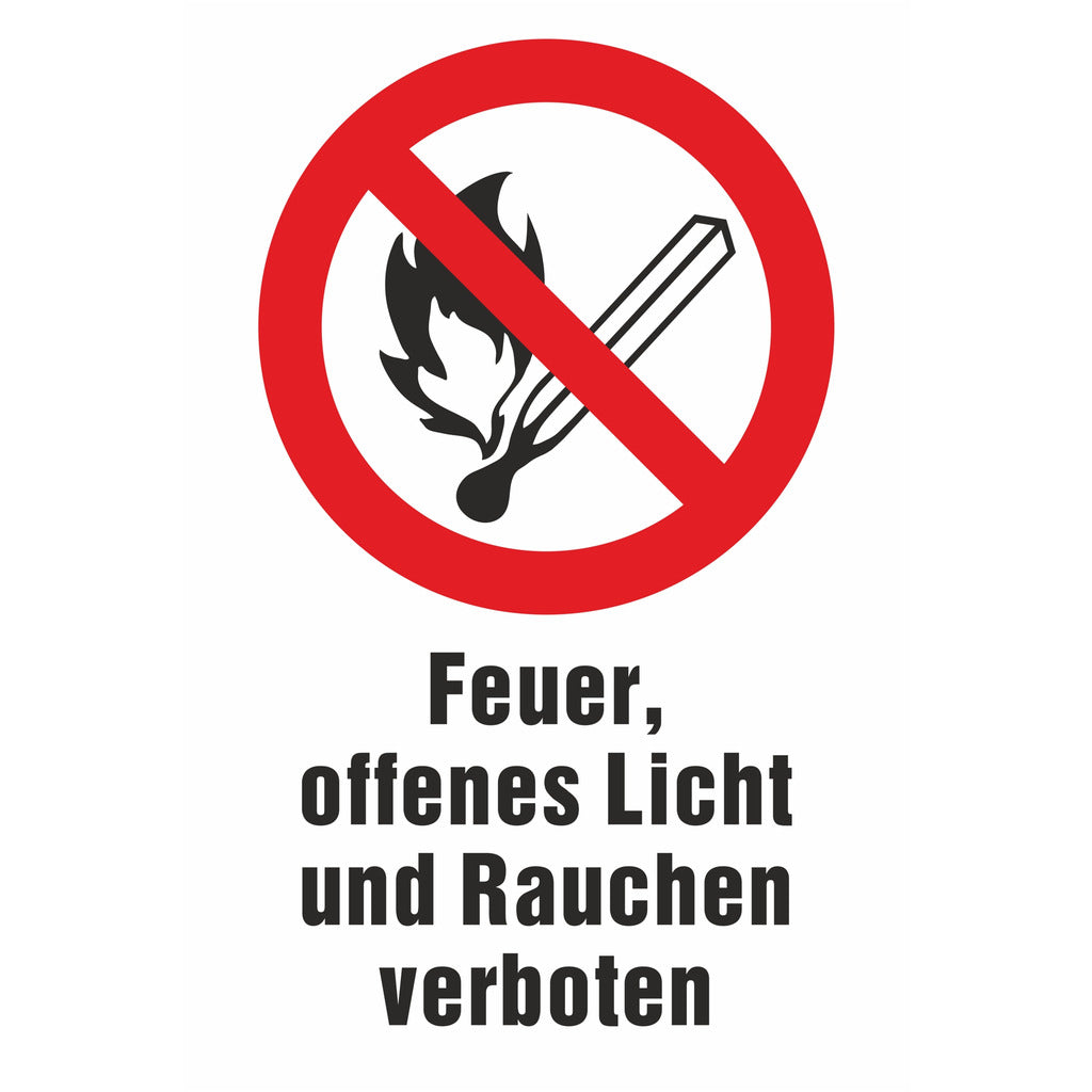 Verbotsschild - Feuer