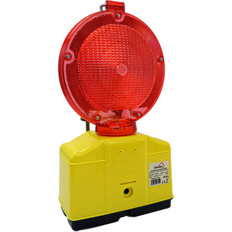 LED Baustellenleuchte rot / transparent