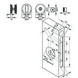 Rosette per porte scorrevoli - Set EPD 71