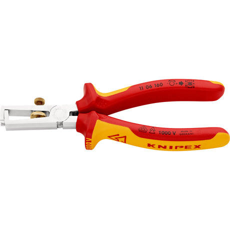 Pinza spelafili Knipex VDE con molla di apertura, universale