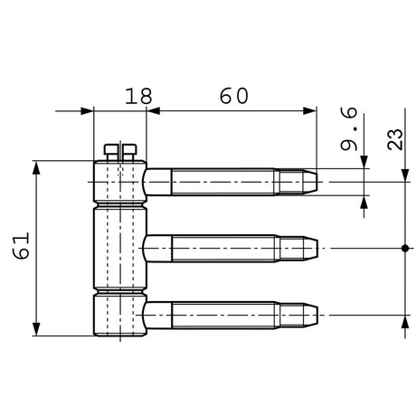 Door hinge 40H-18-006 (2.5200)