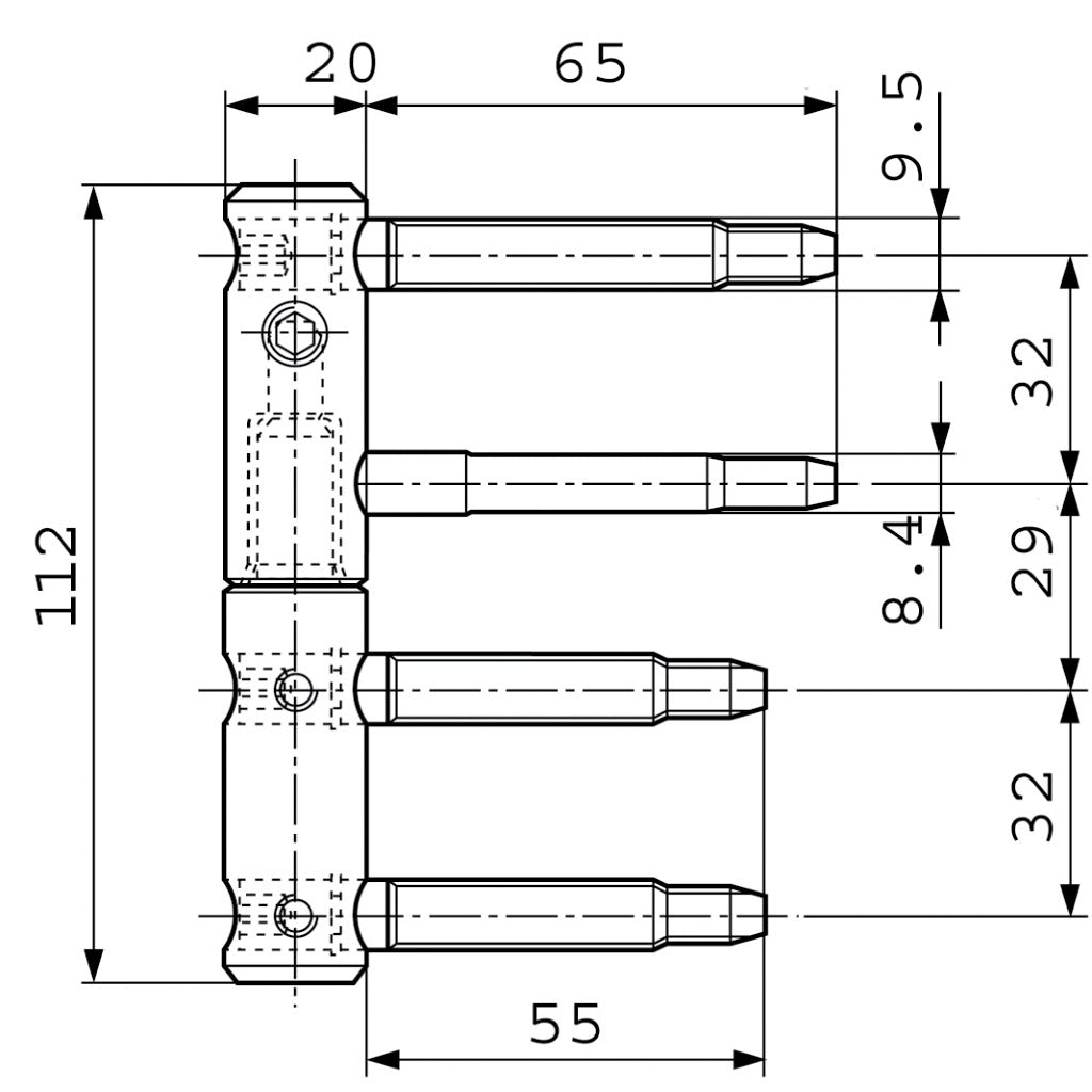 Cerniera per porta 3-DIM 11R-20-007 (7.6200.AS)