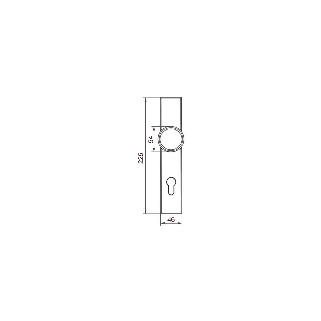 Button long shield model Tilly
