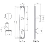 Button long plate model 1000 Favorit