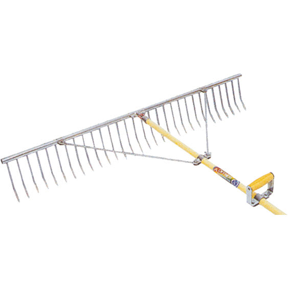 Aluminum hand drag rake