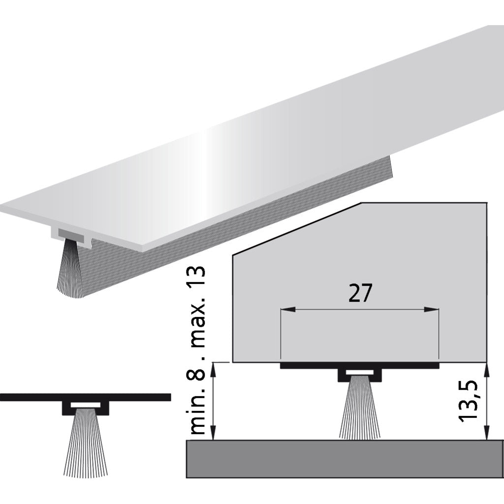 Guarnizione inferiore porta DBS (invisibile)