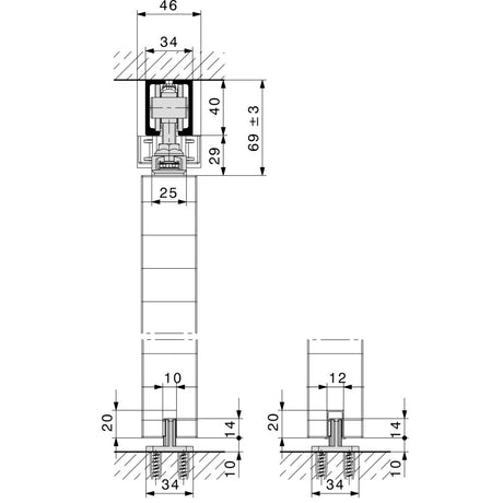 Beschlägesatz HAWA-Symmetric 80/Z