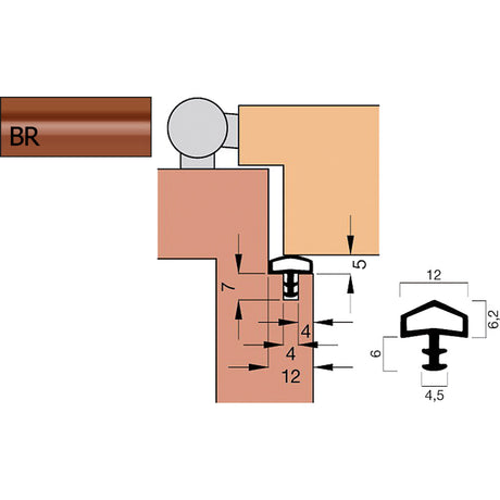 Door seal V 1004 short collar
